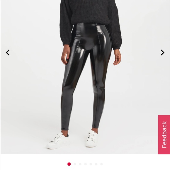 NWOT Spanx patent leather leggings - Picture 2 of 3